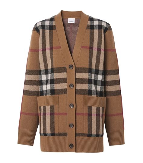 burberry cardigan outfit|Burberry check wool cardigan.